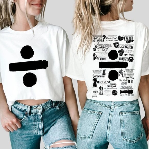 Ed Sheeran Divide 2 Sided Shirt Ed Sheeran Sweatshirt Ed Sheeran Concert Tee - Picture 1 of 4